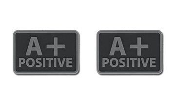 Helikon - PVC Patch - Blood Type - A+ POS - Black - 2pcs (для страйкбола) 11918 фото