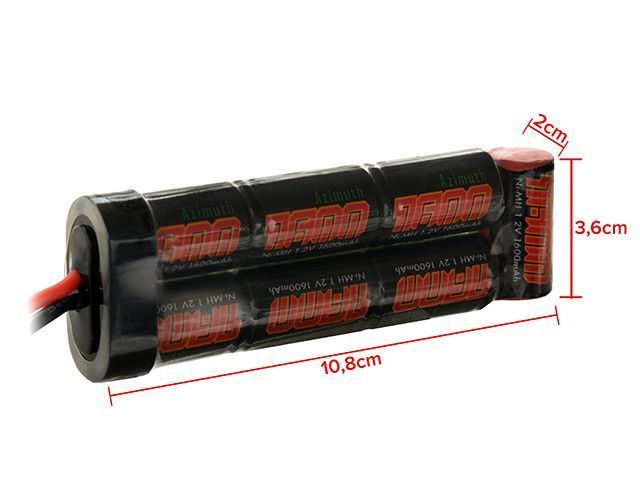 AKUMULATOR NiMH 8,4 V 1600mAh typ Small [IPower] (для страйкболу) IP-NIMH 8,4-1600B1 фото