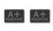 Helikon - PVC Patch - Blood Type - A+ POS - Black - 2pcs (для страйкбола) 11918 фото