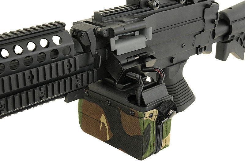 Электро-бункерный магазин M249 на 1500 шаров - Black [BattleAxe] (для страйкбола) FBP1650 фото