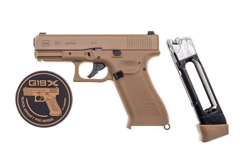 Страйкбольный пистолет GBB Glock 19X CO2 - coyote [Umarex]&nbsp;(для страйкбола) UMA-02-026671 фото