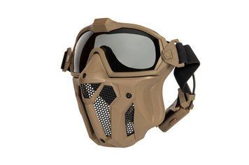 Maska z goglami i wentylatorem - Tan [Ultimate Tactical] (для страйкболу) UTT-28-030294 фото