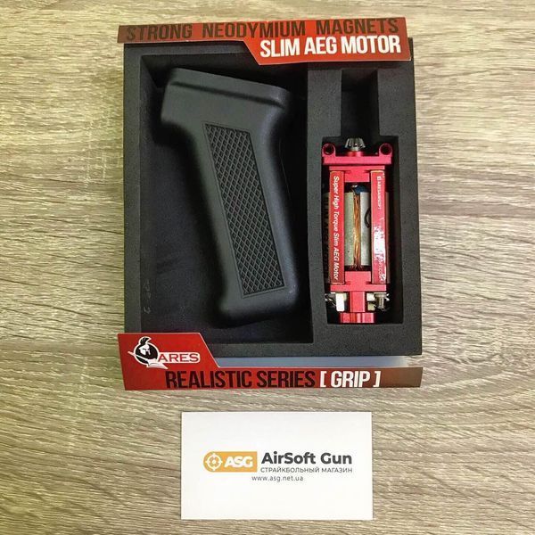 Тонкая пистолетная рукоять&nbsp;для АК-серии с мотором Super High Torque SHT SLIM do АК [ARES] (для страйкбола) ARE-08-022053 фото