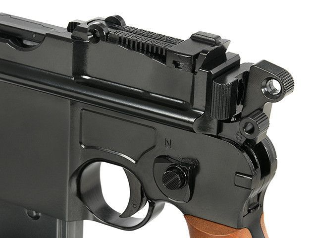 Пистолет Mauser M1932/M712 с прикладом [WE] (для страйкбола) WE-712-BK-SP фото