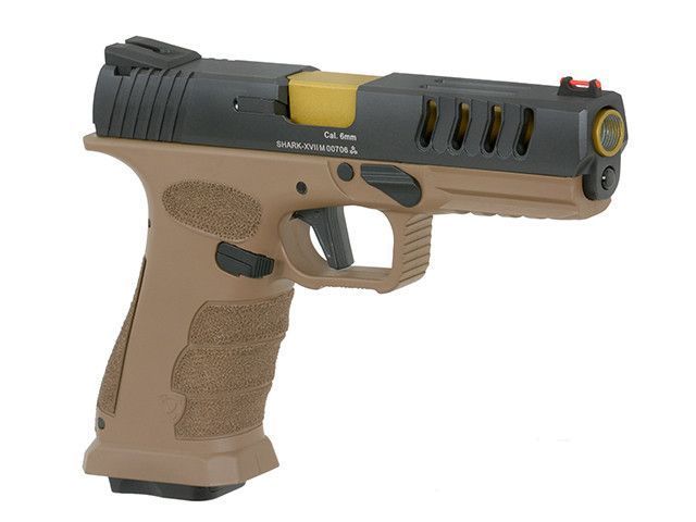 SHARK Full Auto Pistol - Dark Earth [APS] (для страйкболу) SHARK.D-T фото