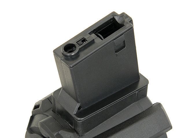 Магазин електро-бункерний на 1200 кульок для M4/M16 (Vibro Control) - Black [BattleAxe] (для страйкболу) FBP1834 фото
