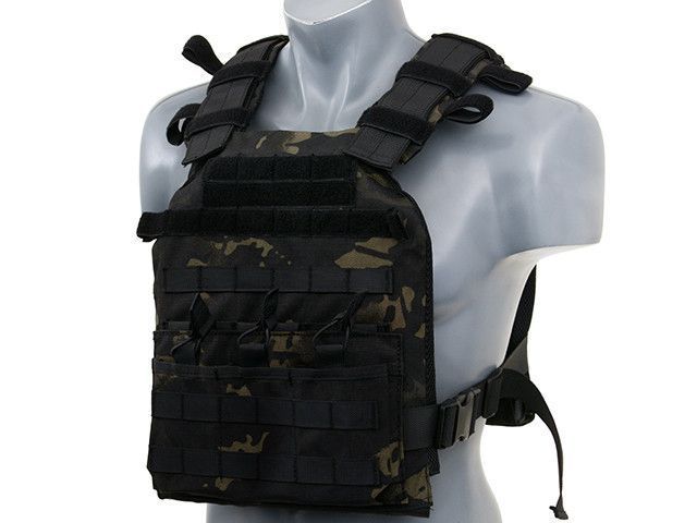 Штурмовий Plate Carrier (плитоноска) з аналогом пластин - Multicam Black [8FIELDS] (для страйкболу) M51611027-1-MB фото