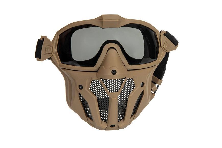 Maska z goglami i wentylatorem - Tan [Ultimate Tactical] (для страйкболу) UTT-28-030294 фото