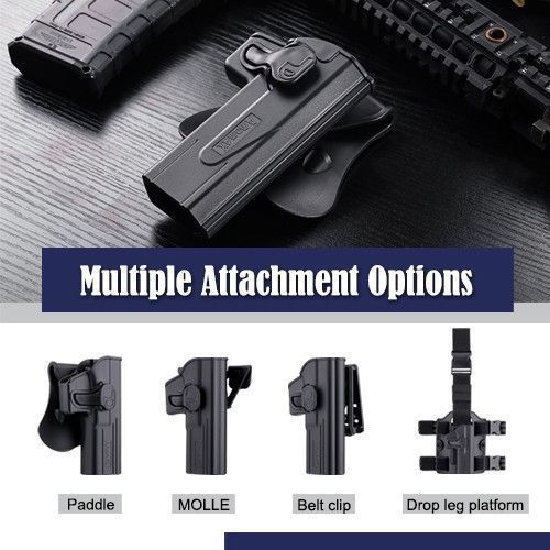 Кобура страйкбольная для левши G17/G19/G18 - Black [Amomax] AM-GAGL фото
