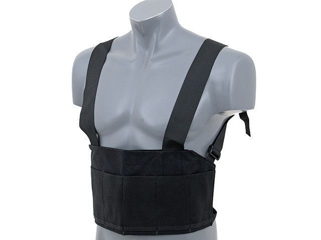 Легке розвантаження chest rig з еластичними підсумкими - Black [Emerson] (для страйкболу) EM2390 фото