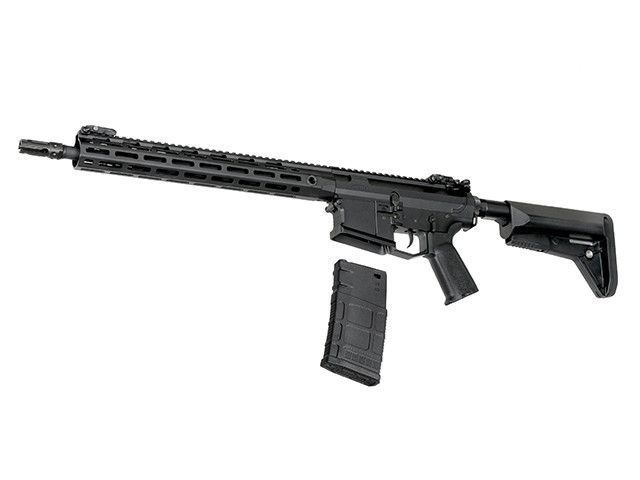 Полімерний бункерний магазин на 500 куль SR25/AR10 - Black [BattleAxe] (для страйкболу) LNN1033 фото