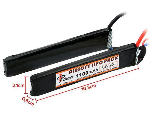 Аккумулятор Li-Po 1100mAh 7,4V 20C - Deans [IPower] (для страйкбола) IP-LIPO-005-TC фото