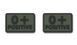 Helikon - PVC Patch - Blood Type - 0+ POS - Olive Green - 2pcs (для страйкболу) 11916 фото
