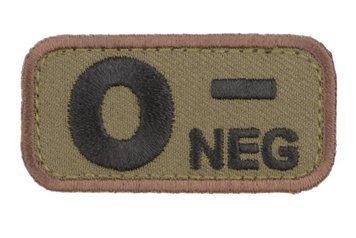 Нашивка BloodType : O-NEG - forest [MIL-SPEC MONKEY] (для страйкбола) MSM-30-016696 фото