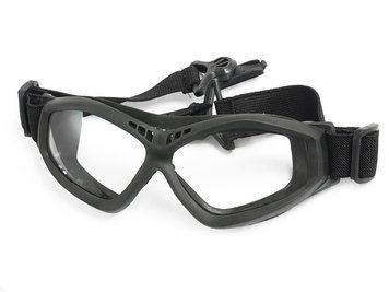 Gogle taktyczne na hełm - Black/Clear [P&J] (для страйкболу) MA-76-BK фото