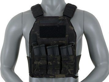 Низькопрофільний Plate Carrier - MultiCam Black [Emerson] (для страйкболу) EM7376MCBK фото