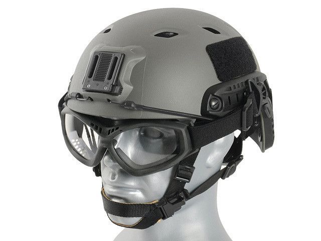 Gogle taktyczne na hełm - Black/Clear [PJ] (для страйкбола) MA-76-BK фото