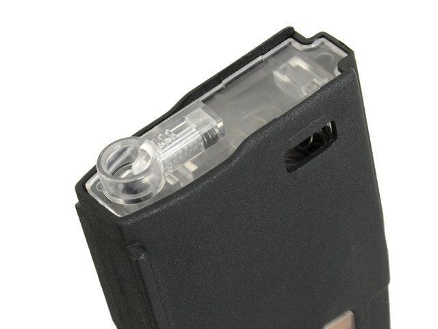 Полімерний механічний магазин Mid-Cap на 150 кульок для приводу AR-15/M4 - Black [BattleAxe] (для страйкболу) FBP1847 фото