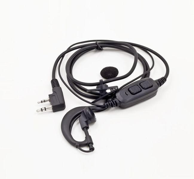 BaoFeng - Гарнітура для рації Baofeng UV-82 з двома кнопками НІГ - Kenwood Plug (для страйкболу) 15351 фото