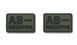Helikon - PVC Patch - Blood Type - AB- NEG - Olive Green - 2pcs (для страйкбола) 11915 фото