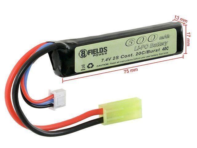 AEP Li-Po Akumulator 600mAh 7,4V 20C - Tamiya [Victory Battery]&nbsp;(для страйкбола) VL200674 фото