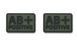 Helikon - PVC Patch - Blood Type - AB+ POS - Olive Green - 2pcs (для страйкболу) 11914 фото
