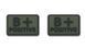 Helikon - PVC Patch - Blood Type B+ POS - Olive Green - 2pcs (для страйкболу) 11912 фото