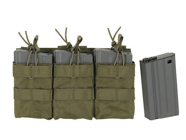 Відкритий потрійний подсумок для магазинів 7.62 - Olive [8FIELDS] (для страйкболу) M51613110-OD фото