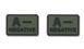 Helikon - PVC Patch - Blood Type - A - NEG - Olive Green - 2pcs (для страйкболу) 11911 фото