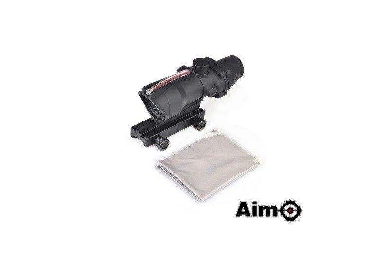 Коліматорний приціл типу ACOG (з оптичним волокном) &ndash; Black [AIM-O] (для страйкболу) AMO-10-013654 фото
