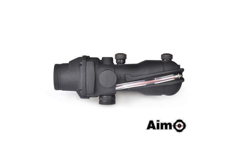 Коліматорний приціл типу ACOG (з оптичним волокном) &ndash; Black [AIM-O] (для страйкболу) AMO-10-013654 фото