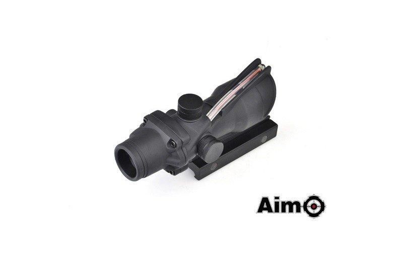 Коліматорний приціл типу ACOG (з оптичним волокном) &ndash; Black [AIM-O] (для страйкболу) AMO-10-013654 фото