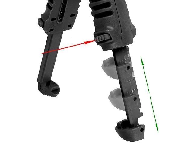Bipod типу FAB Defense T-POD BLACK [P&J] (для страйкболу) M51616190-BK фото