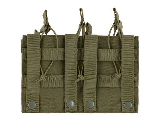 Тройной подсумок на 6 магазинов M4/M16/AR-15 - OLIVE [8FIELDS] M51613094-OD фото