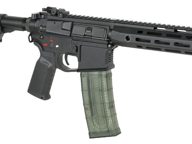 Полимерный магазин 200 шаров 416/SCAR16/AR15 - Translucent [BattleAxe]&nbsp;(для страйкбола) FBP2363 фото