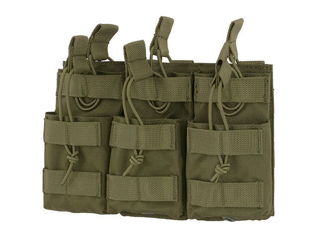 Тройной подсумок на 6 магазинов M4/M16/AR-15 - OLIVE [8FIELDS] M51613094-OD фото