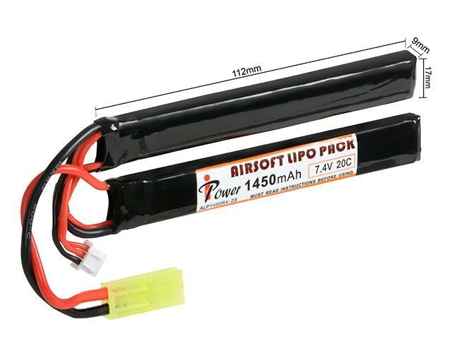 Аккумулятор Li-Po 1450mAh 7.4V 20C [IPower] (для страйкбола) ALP1450R4-2S-N фото