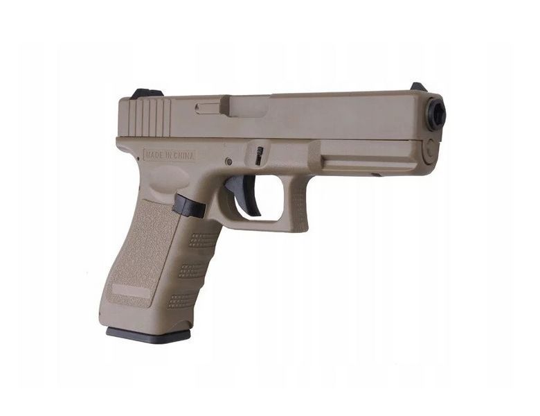 Страйкбольний пістолет Cyma Glock 18C Mosfet Edition AEP CM.030S - TAN (без АКБ)[CYMA] (для страйкболу) CM030S-TAN(002326) фото