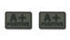 Helikon - PVC Patch - Blood Type - A+ POS - Olive Green - 2pcs (для страйкболу) 11910 фото