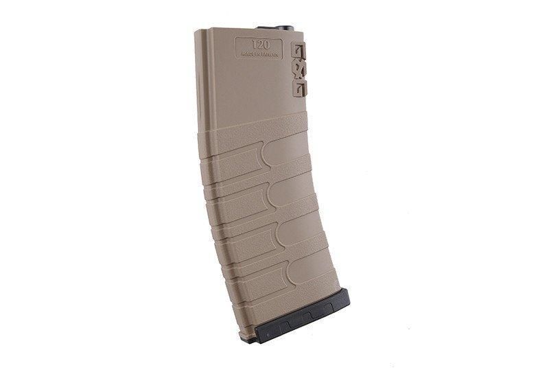 Магазин mid-cap 120 шаров для M4/M16 (5 sztuk) - tan/Black [G&G]&nbsp;(для страйкбола) GIG-05-005672 фото