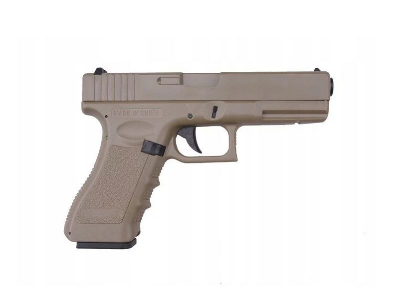 Страйкбольний пістолет Cyma Glock 18C Mosfet Edition AEP CM.030S - TAN (без АКБ)[CYMA] (для страйкболу) CM030S-TAN(002326) фото