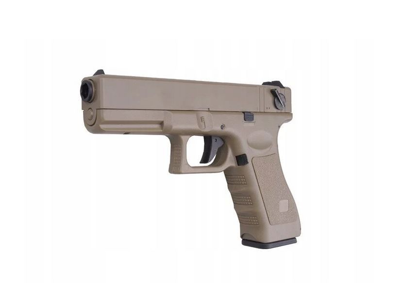 Страйкбольний пістолет Cyma Glock 18C Mosfet Edition AEP CM.030S - TAN (без АКБ)[CYMA] (для страйкболу) CM030S-TAN(002326) фото