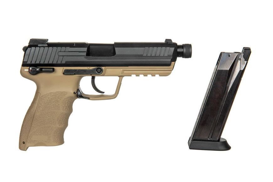 Страйкбольный аналог pistoletu TM45 Tactical z tłumikiem - Tan [Tokyo Marui] (для страйкболу) TMR-02-027574 фото