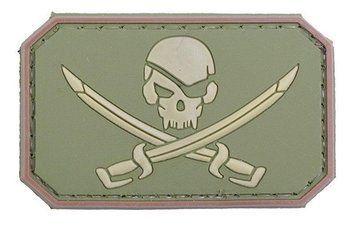 Нашивка 3D &ndash; Pirate Skull - olive [GFC Tactical] GFT-30-006376 фото