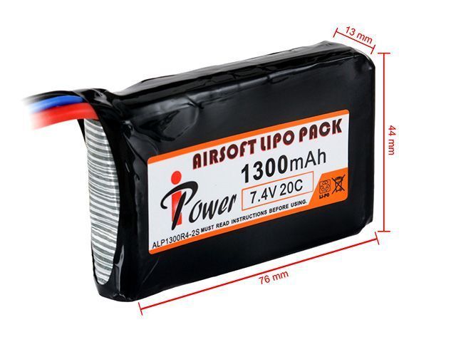 Акумулятор Li-Po 1300mAh 7,4V 20C - DEANS [IPower] (для страйкбола) IP-LIPO-018-TC фото