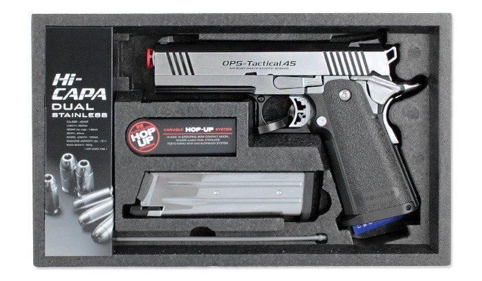 Tokyo Marui - Hi-Capa Custom Pistol airsoft - Dual Stainless - GBB (для страйкболу) 4489 фото