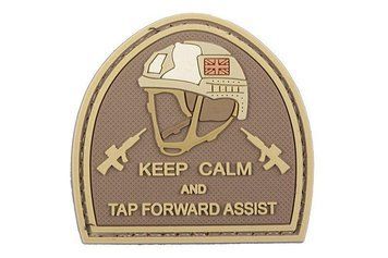 Нашивка 3D &ndash; Keep Calm And Tap Forvard Assist - tan [GFC Tactical] GFT-30-006387 фото