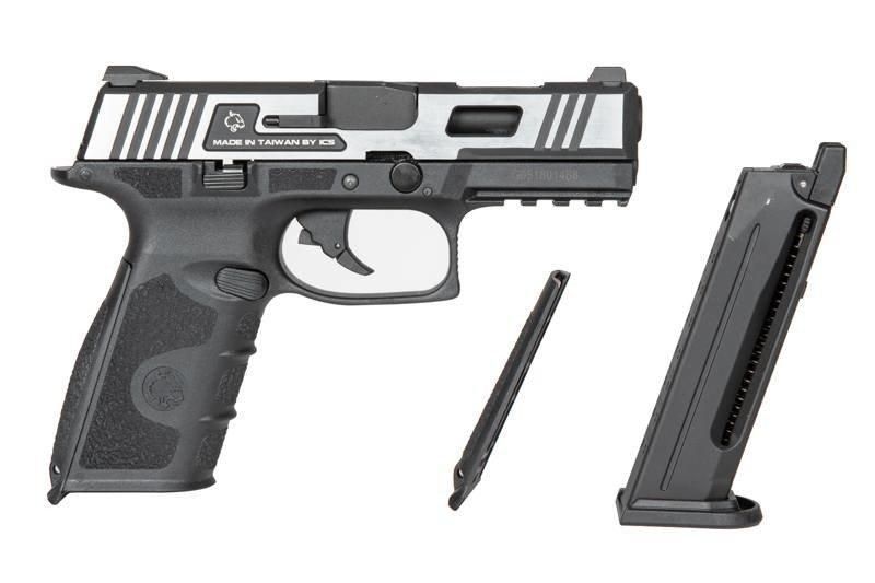 Страйкбольный пистолет BLE-XFG - black / silver [ICS] (для страйкбола) ICS-02-026142 фото