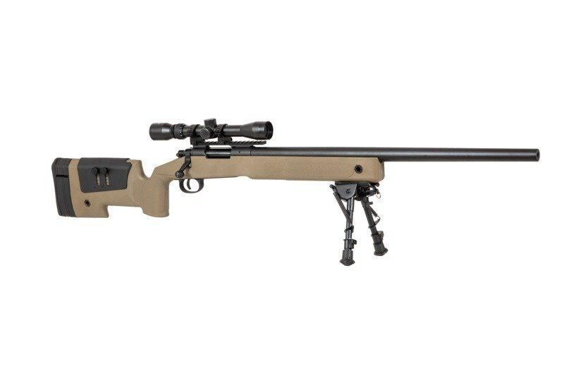 Снайперская винтовка SA-S02 CORE&trade; с оптикой и сошками - tan [Specna Arms] (для страйкбола) SPE-03-026055 фото