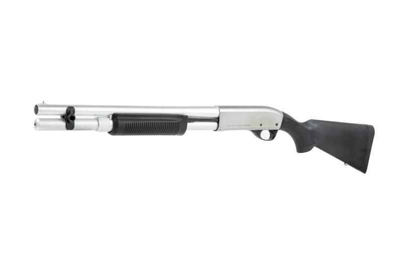 Страйкбольный дробовик M870 - версия POLICE, удлиненная - Silver [PPS Airsoft] (для страйкбола) PPS-02-025320 фото